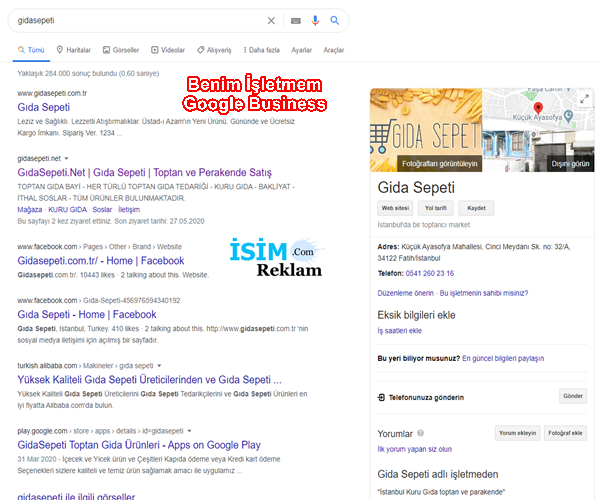 benim işletmem google business